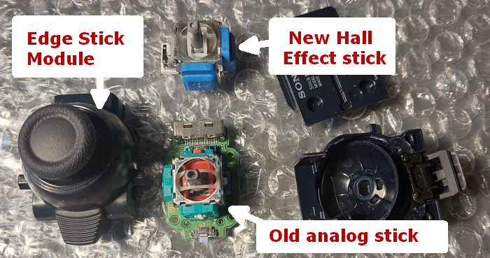 Sony DualSense Edge analogo sviru nomaiņa pret svirām ar Holla sensoriem