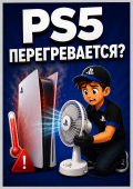 PS5 - перегрев и замена термопасты
